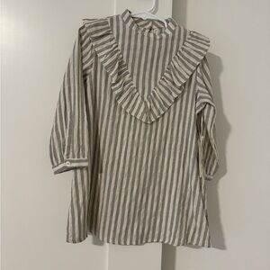 Rylee & cru girl grey striped dress